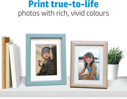HP Q8696A, 13 x 18 cm Borderless, Advanced Glossy Photo Paper, 250 gsm, 25 Sheets, White