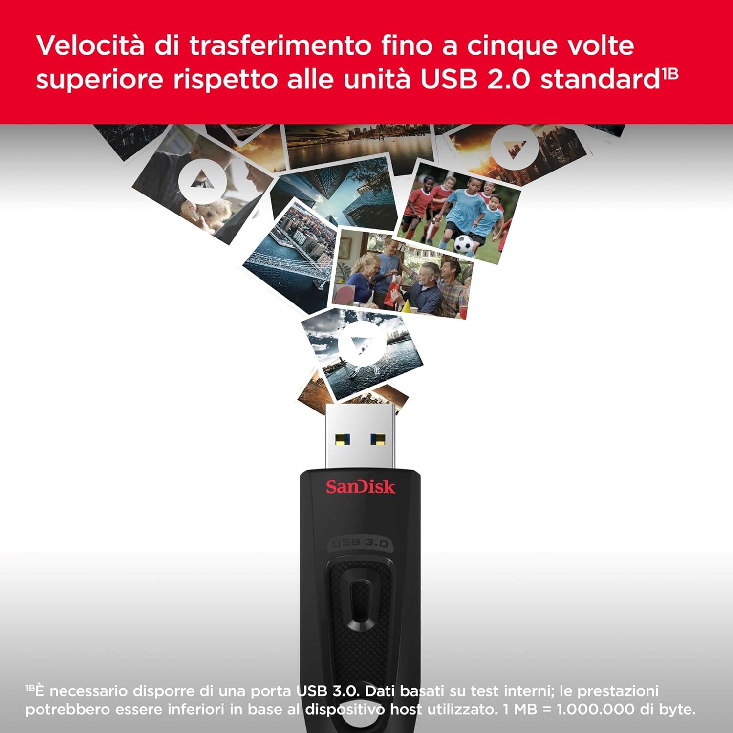 SanDisk Ultra 16 GB USB Flash Drive USB 3.0 Up to 130 MB/s Read, Black