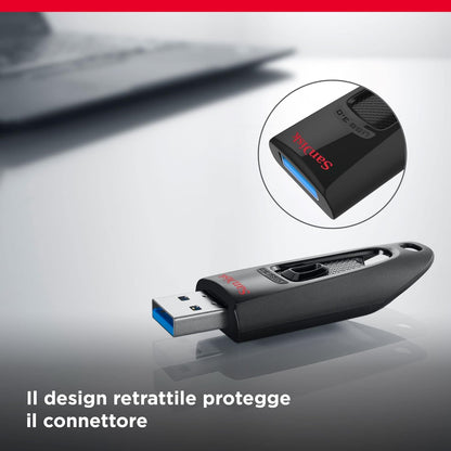 SanDisk Ultra 16 GB USB Flash Drive USB 3.0 Up to 130 MB/s Read, Black