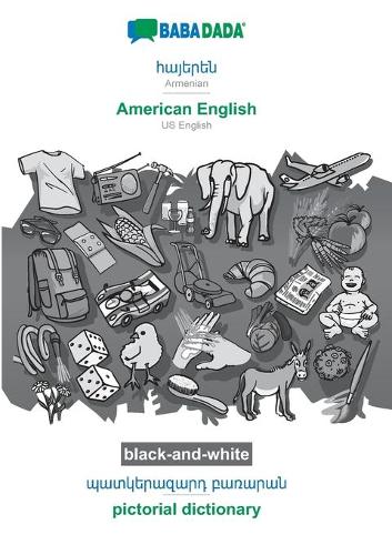 Armenian (in armenian script) - American English, visual dictionary, BW