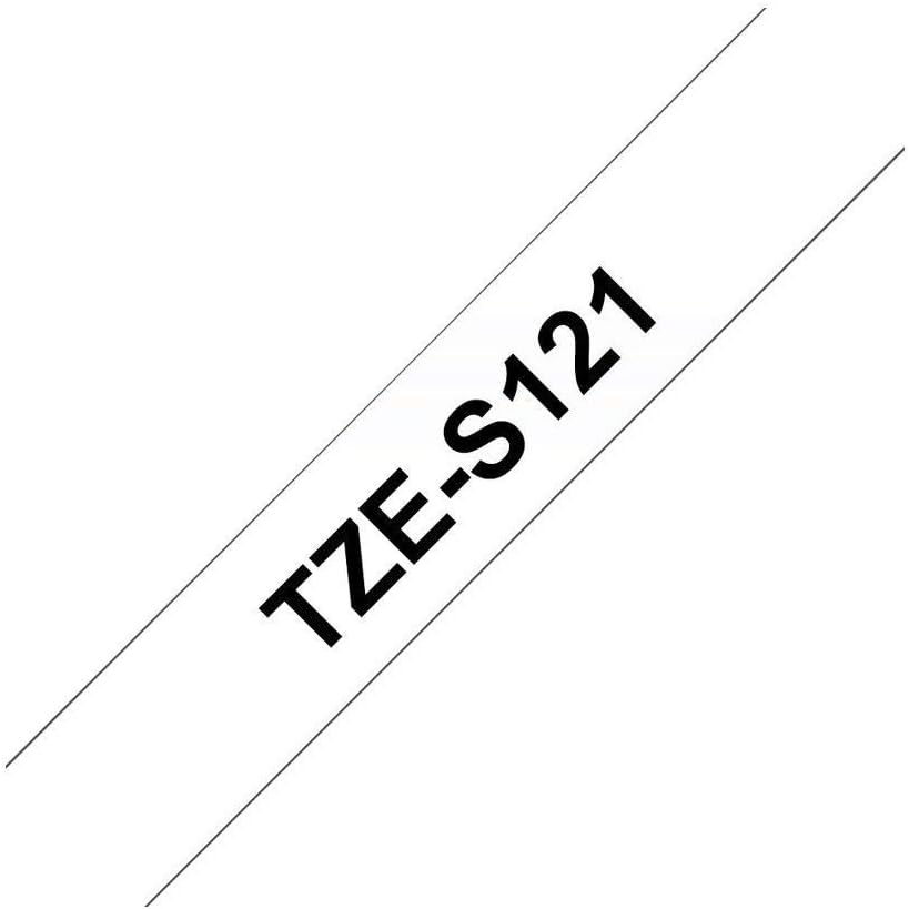 Tze-S121 Laminated Tape 9Mm 8M Black On Clear Extra-Strong