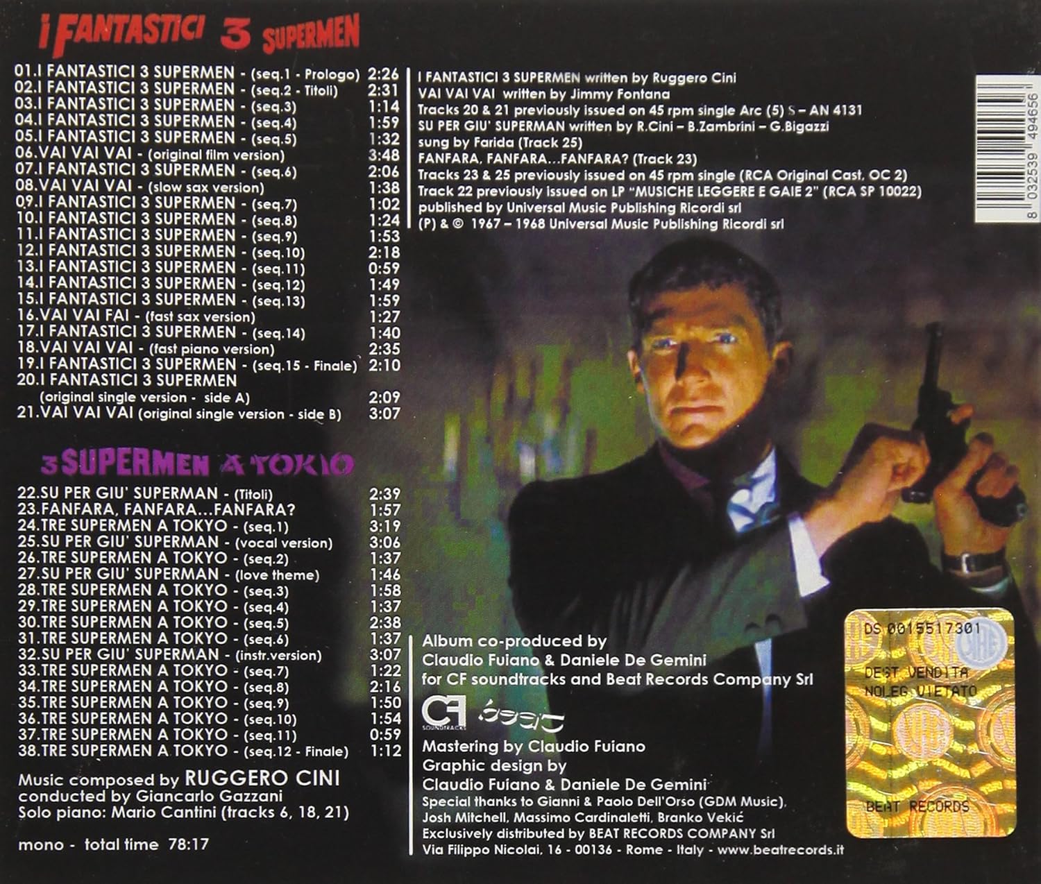 I Fantastici 3 Supermen The Three Fantastic Supermen 3 Supermen A Tokyo Soundtracks