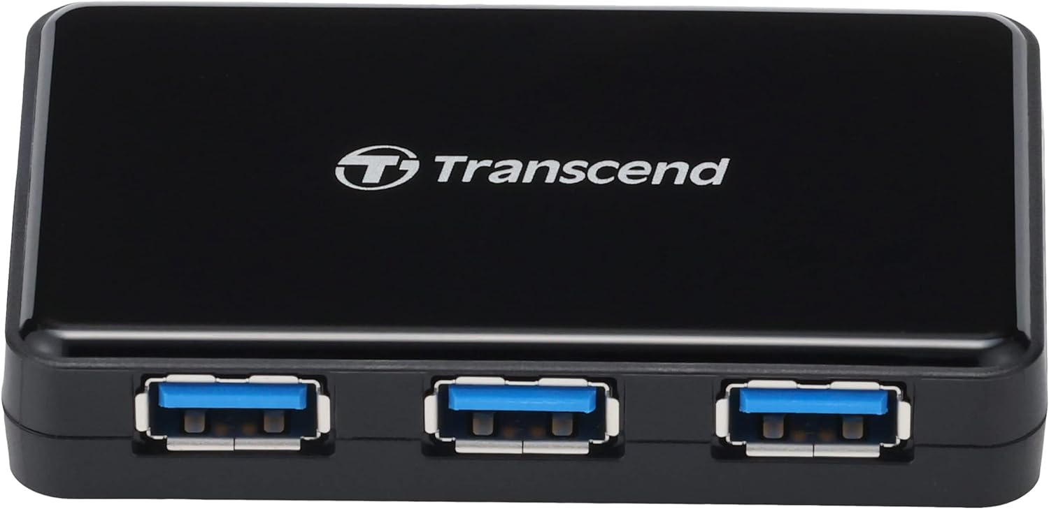 Transcend HUB3 4-port USB Hub - USB3.0 - with power supply