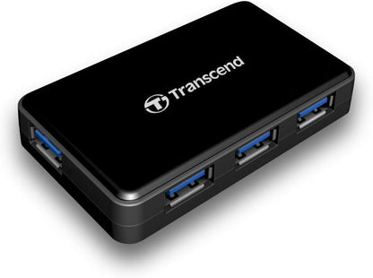 Transcend HUB3 4-port USB Hub - USB3.0 - with power supply
