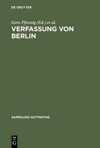 Verfassung von Berlin: Kommentar (Sammlung Guttentag) (German Edition