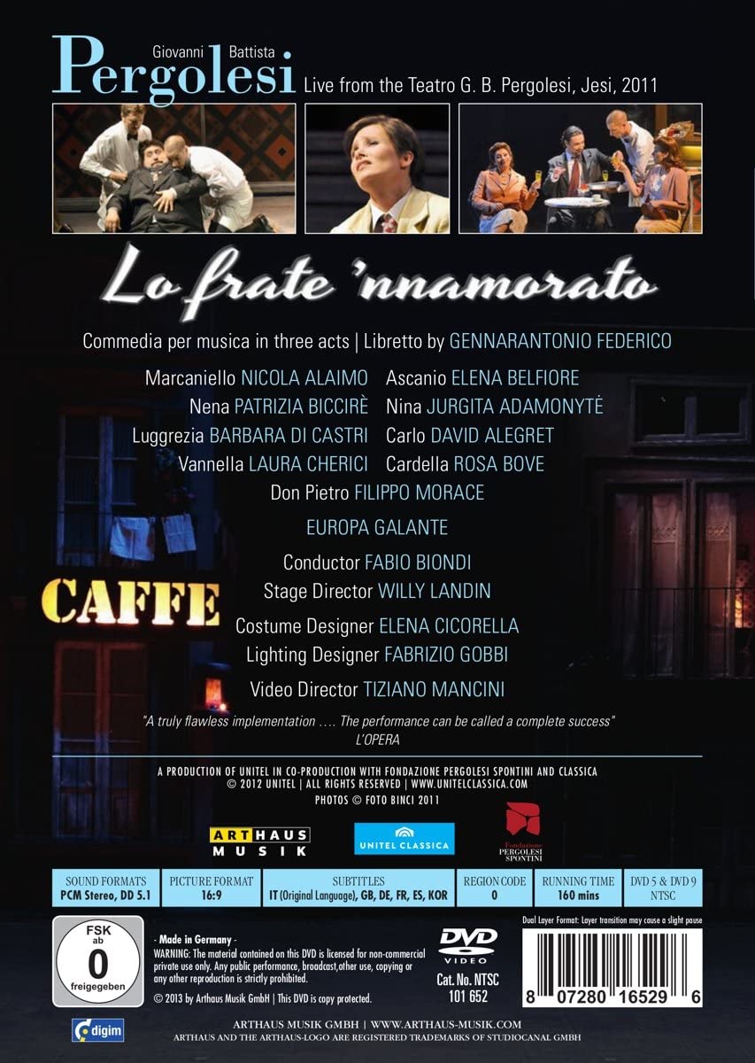 Pergolesi: Lo frate 'nnamorata (Teatro Pergolesi, Jesi, 2011