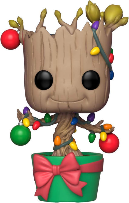 Funko POP! Bobble: Marvel: Holiday Groot With Lights and Ornaments - Marvel Comics - Collectable Vinyl Figure - Gift Idea - Official Merchandise - Toys for Kids & Adults - Comic Books Fans