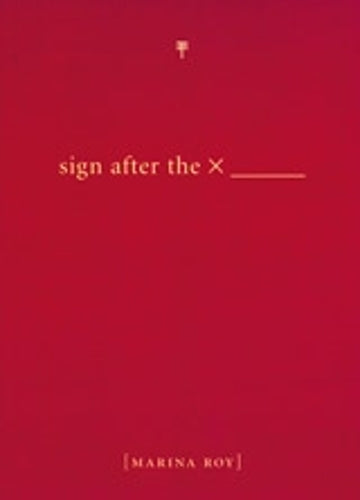 Sign after the X