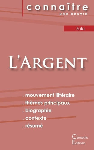 Fiche de lecture L'Argent de Émile Zola (Analyse littéraire de référence et résumé complet