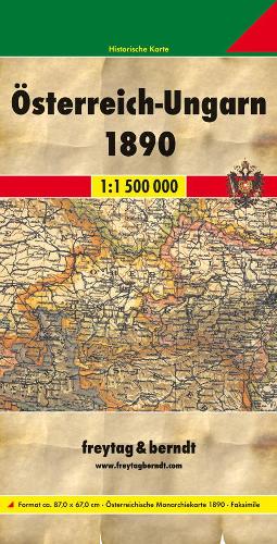 Austria - Hungary 1890 Facsimile Historic Map 1:1 500 000