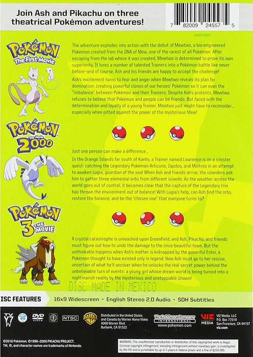 Pokemon Movies 1-3 (Standard Edition) (DVD