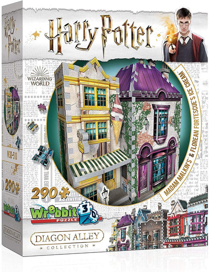 Wrebbit3D | Diagon Alley Collection: Madam Malkins & Florean Fortescues (290pc) | 3D Puzzle | Ages 14+