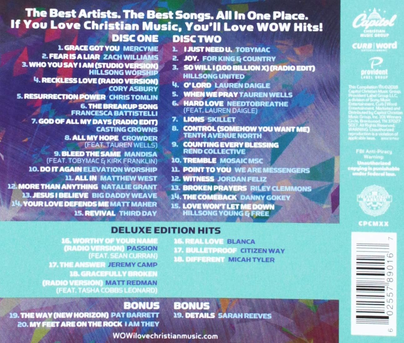 WOW Hits 2019 (Deluxe) (2CD)