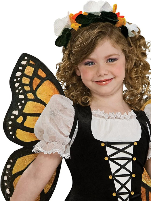 Childs Girls Yellow Butterfly + Wings Fairy Animal Mini Beast Fancy Dress Costume Outfit 1-10 Years