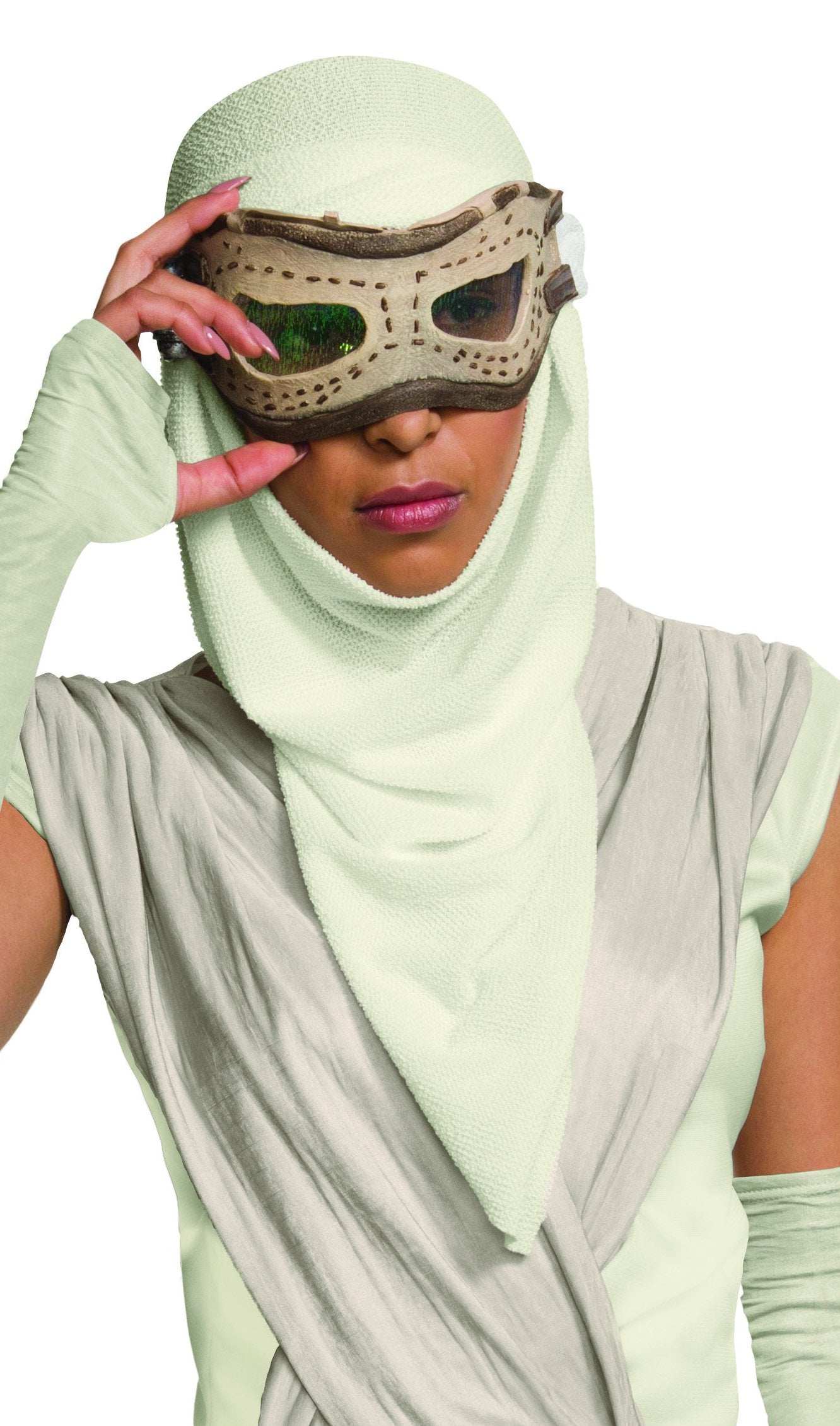 Rubie's Official Adult's Official Star Wars Rey Eye Mask with Hood - One Size