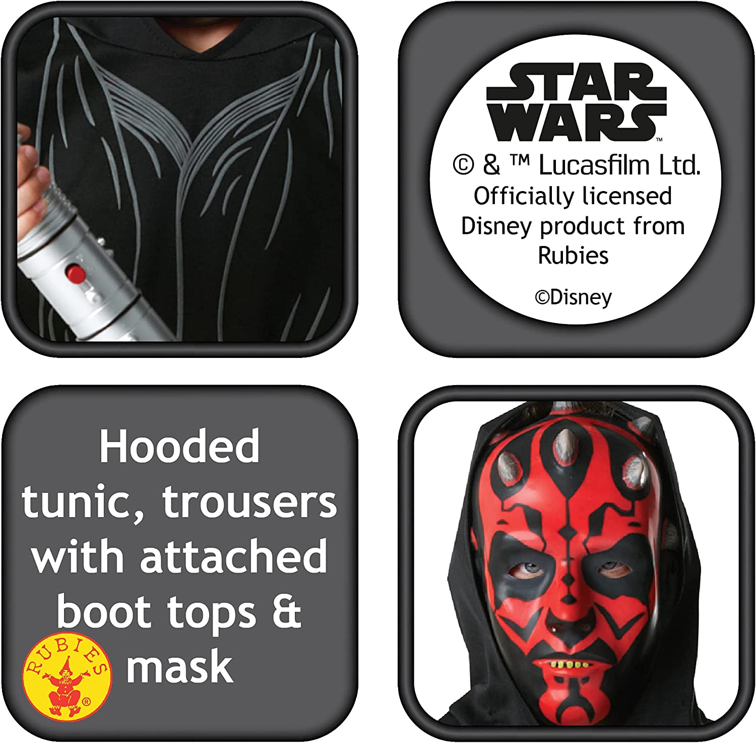 Rubie's Official Disney Star Wars Darth Maul Costume, Teen Size Age 9-10 Years