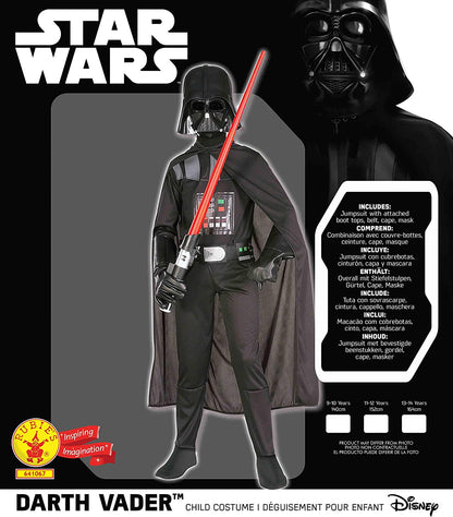 Rubie's Official Disney Star Wars Darth Vader Classic Child Costume, Kids Fancy Dress