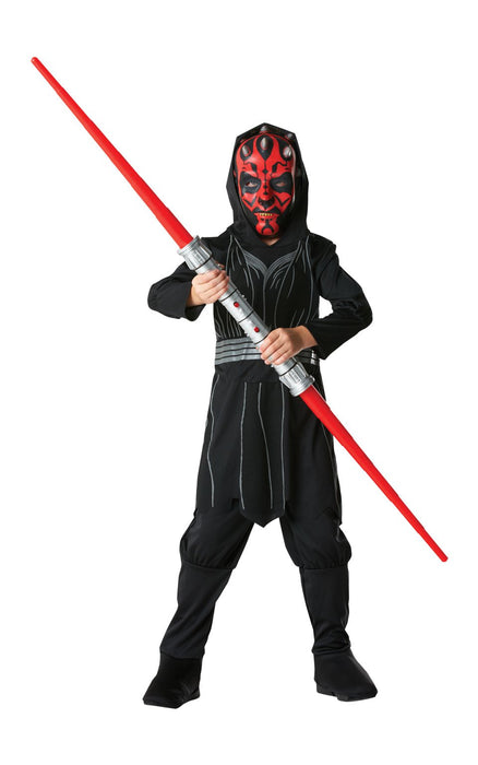 Rubie's Official Disney Star Wars Darth Maul, Child Costume - Large Ages 7 -8 , Black