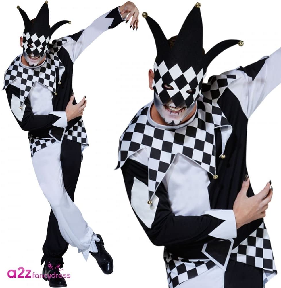 Rubie's Official Adult's Dark Jester Halloween Circus Costume - X-Large