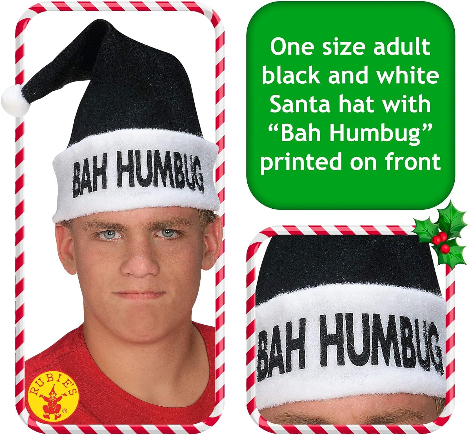 Rubie's Official Christmas Bah-Humbug Grouch Hat, Adult Costume - One Size