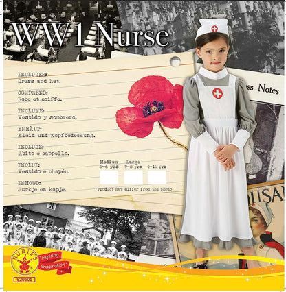 Rubie's 620505M Official WW1 Nurse Fancy Dress Hospital Uniform