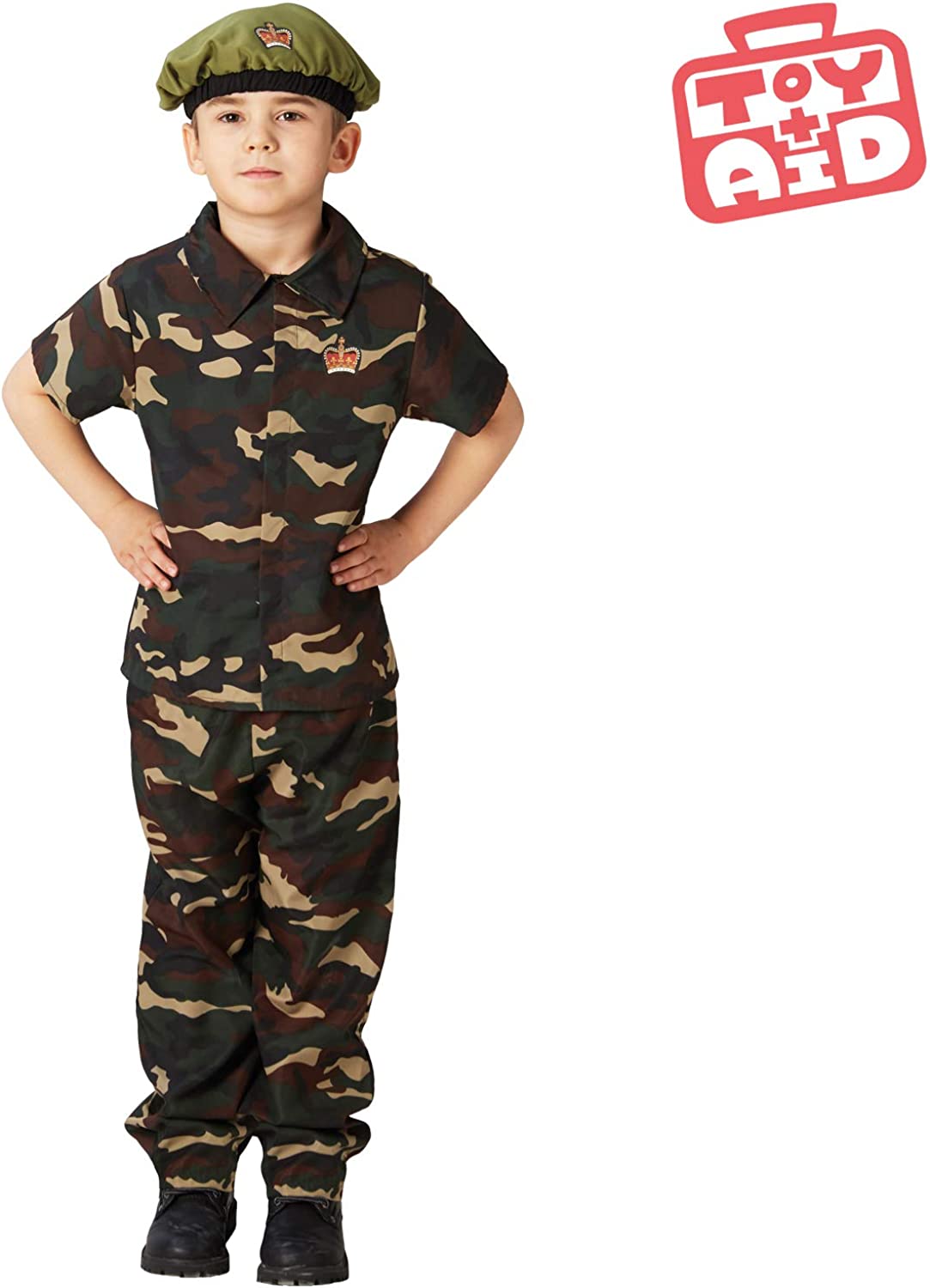 Fancy Me Jungen Tarnfarbe Soldaten Streitkräfte Militär Armee Junge Kostüm Kleid Outfit 3-8 Jahre