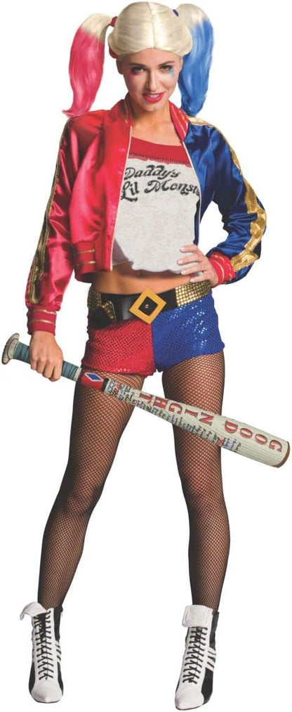 Harley Quinn adult perruque & 32943 Official DC Suicide Squad Ladies Harley Quinn Inflatable Baseball Bat