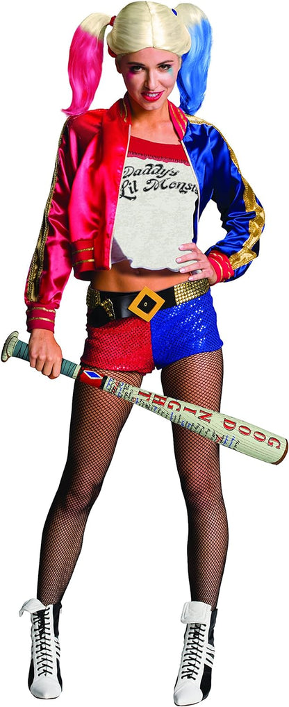 Harley Quinn adult perruque & 32943 Official DC Suicide Squad Ladies Harley Quinn Inflatable Baseball Bat