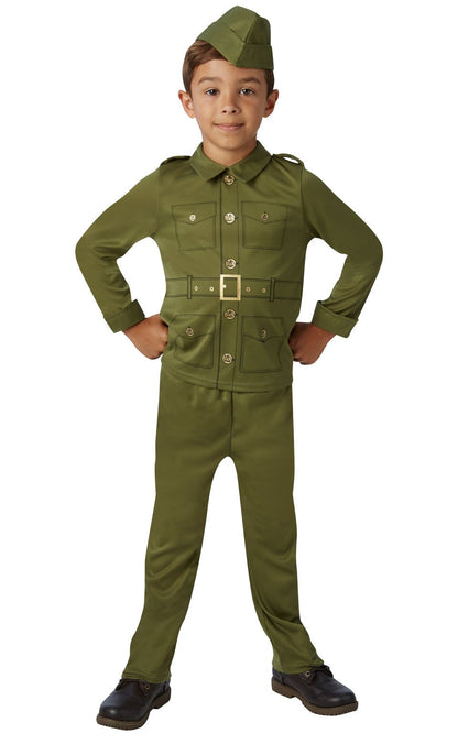 Rubie's Official WW2 Soldier Children's Costume, Kids Fancy Dress
