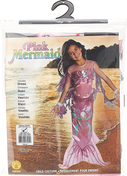Rubie's Official Pink Mermaid Costume, Kids, Fancy Dress