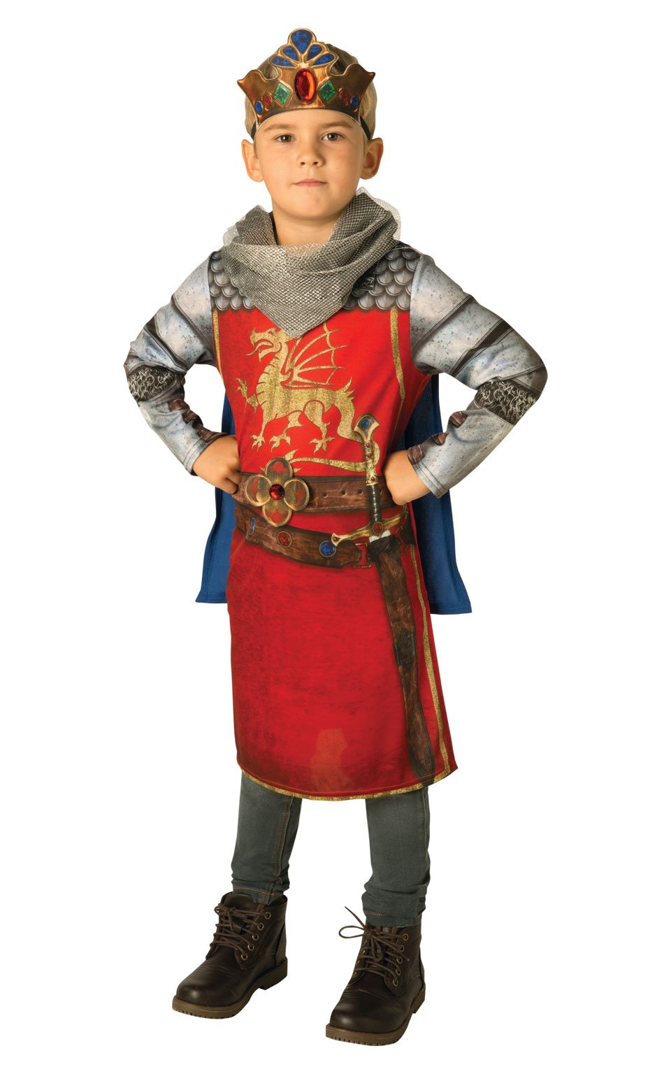 Rubies Official King Arthur Childs Costume, Kids Fancy Dress Halloween
