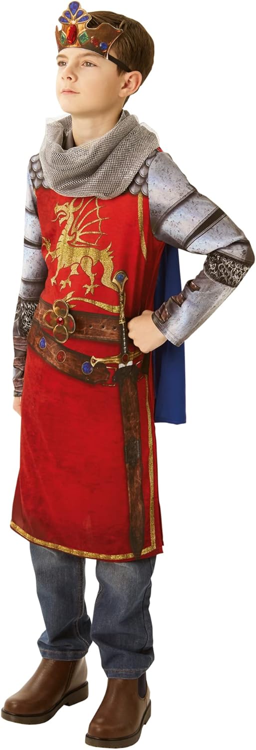 Rubies Official King Arthur Childs Costume, Kids Fancy Dress Halloween 9-10 Years