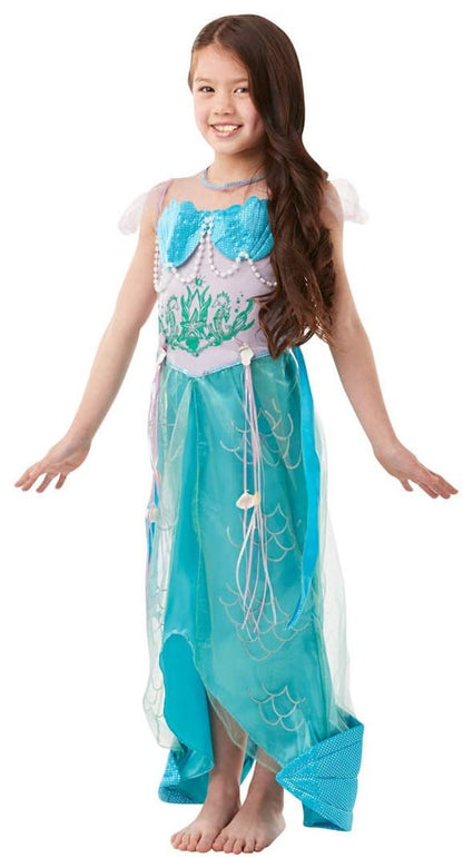 Girls Deluxe Little Mermaid Princess Book Day Week Fancy Dress Costume Outfit