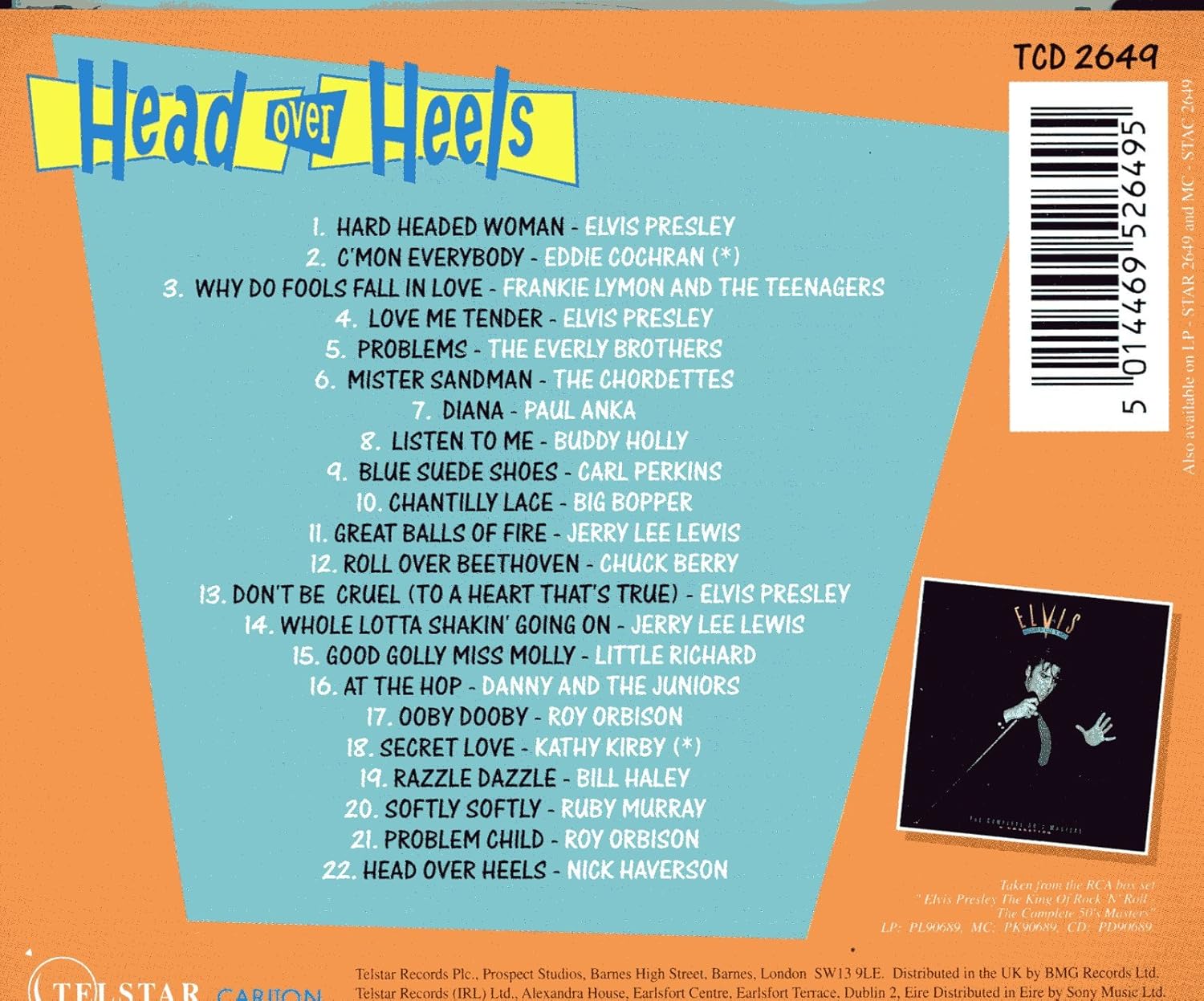 Head Over Heels: 22 Rock & Roll Classics from the Hit Carlton TV Series