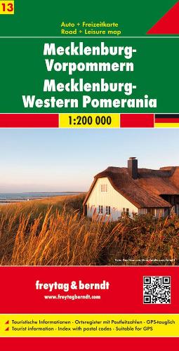 Mecklenburg-Western Pomerania Sheet 13 Road Map 1:200 000