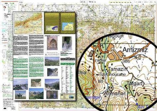 Atlas Mountains Morocco Maps: Amizmiz/Tizi-n'test