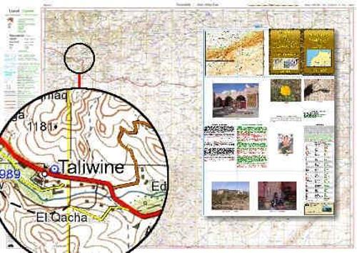 Atlas Mountains Morocco Maps: Tazenakht Topographical Map