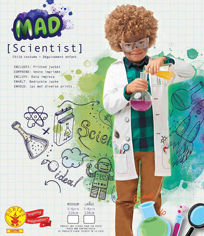 MAD SCIENTIST COSTUME - FANCY DRESS COSTUME (SIZE: L)