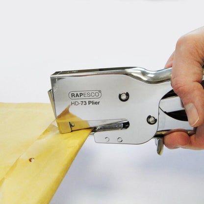 Rapesco 1169 HD-73 Heavy Duty Staple Plier, Uses Type 73/6-12 mm Staples, Silver