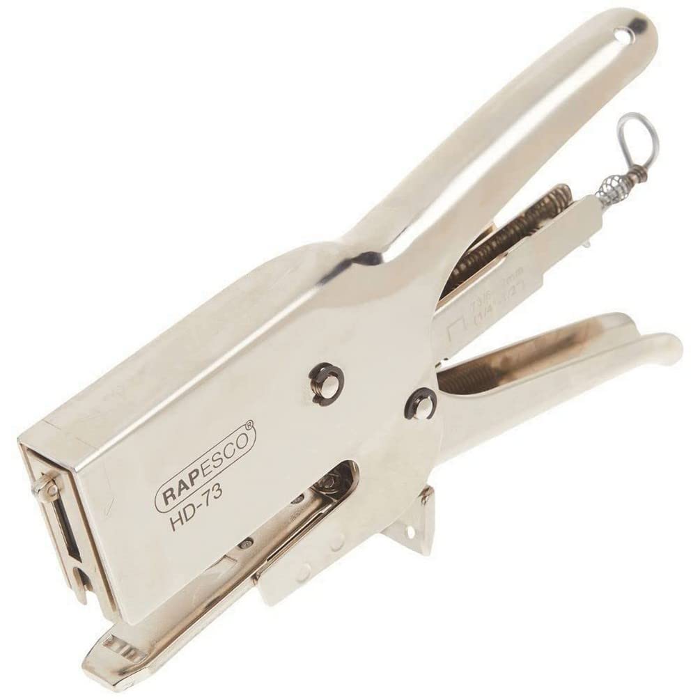 Rapesco 1169 HD-73 Heavy Duty Staple Plier, Uses Type 73/6-12 mm Staples, Silver