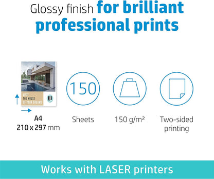 HP A4 White Enhanced Business Paper 150gsm (Pack of 150
