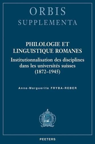 Philologie Et Linguistique Romanes