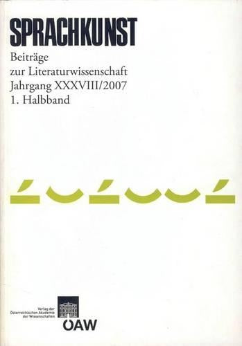 Sprachkunst. Beitrage Zur Literaturwissenschaft
