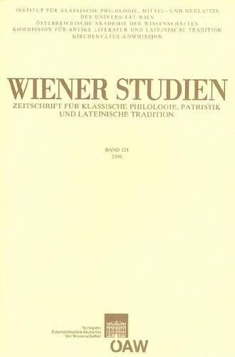 Wiener Studien. Zeitschrift Fur Klassische Philologie, Patristik Und Lateinische Tradition / Wiener Studien Band 121/2008