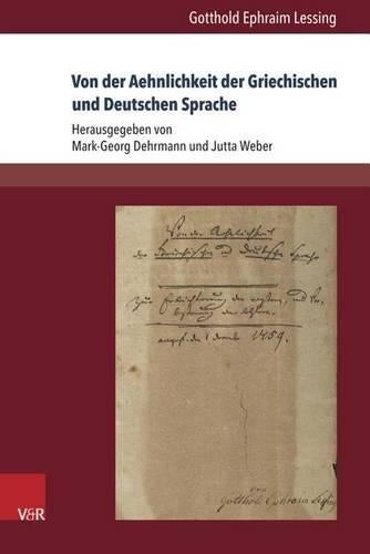 Von Der Aehnlichkeit Der Griechischen Und Deutschen Sprache
