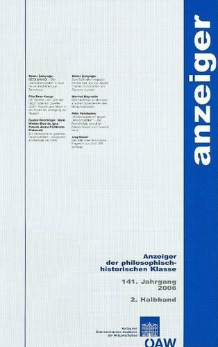 Anzeiger Der Philosophisch-Historischen Klasse Der Osterreichischen...