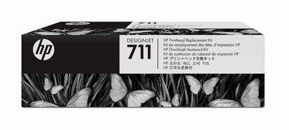 HP 711 C1Q10A Original DesignJet Printhead Replacement Kit, for HP DesignJet T120, T125, T130, T520, T525, T530 Large Format Printers, with Original HP 711 Cartridges Black, Cyan, Magenta, Yellow