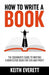 How To Write A Book