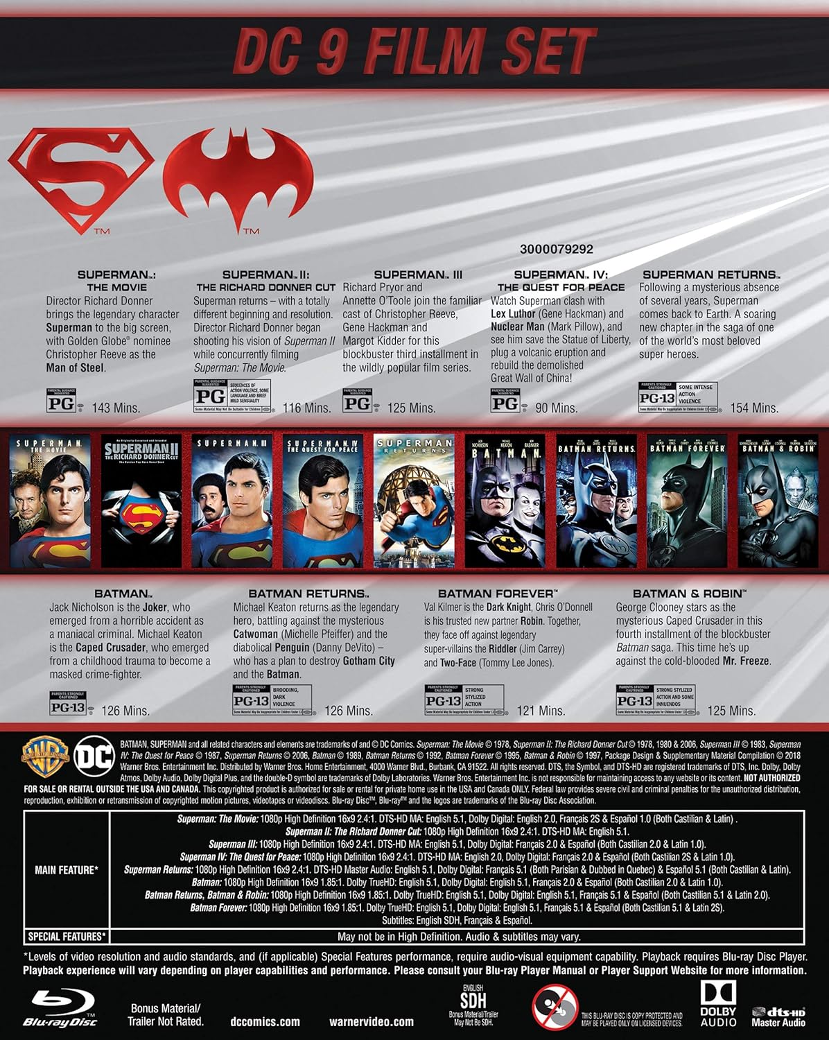 Batman & Superman (9-Film Set) (9 Blu-Ray)