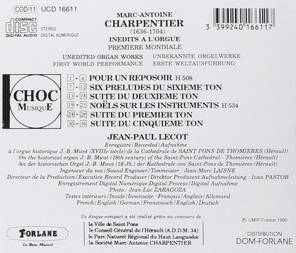 "Charpentier Organ Music-"""""""""